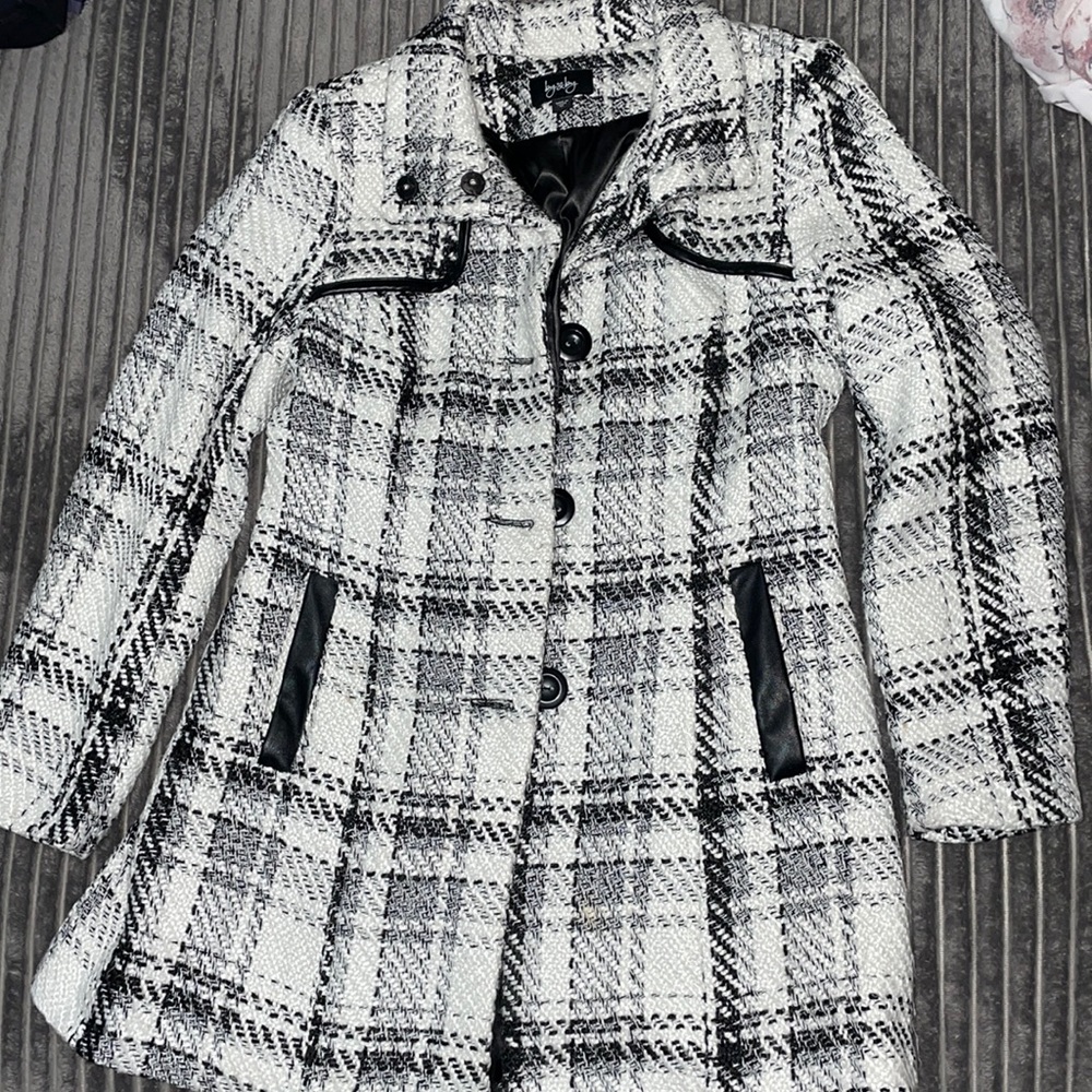 Black and white plaid jacket